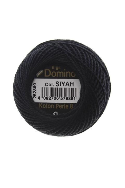 domino Koton Perle 8gr Nakış Ipliği No:8 - Siyah