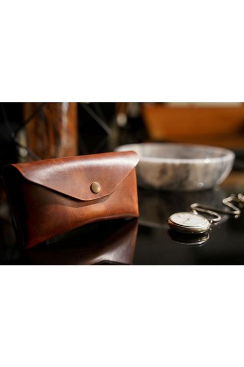 Ledaleather Deri Gözlük Çantası (camel)