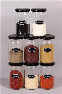 TROYA 8 Adet Metal Kapaklı Silindir Baharatlık - 300ml