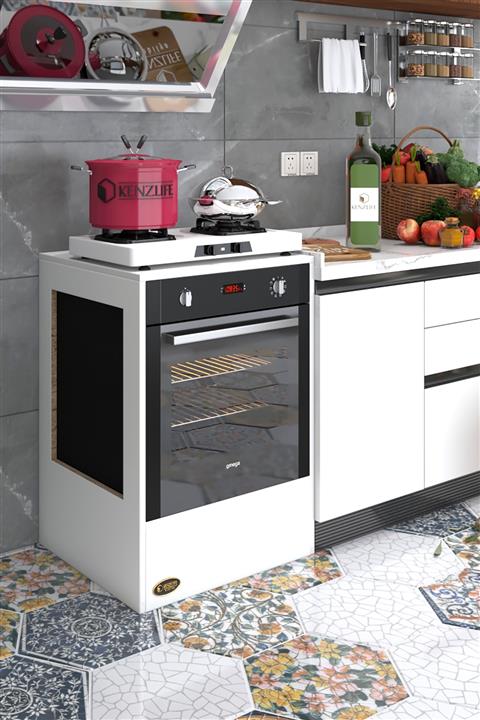 Kenzlife ankastre modülü kabini kalsiyum byz fırın ocak dolabı sabit tabla