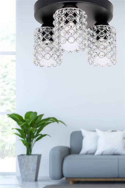 Begüsa Hakiki Kristal 3.lü Avize