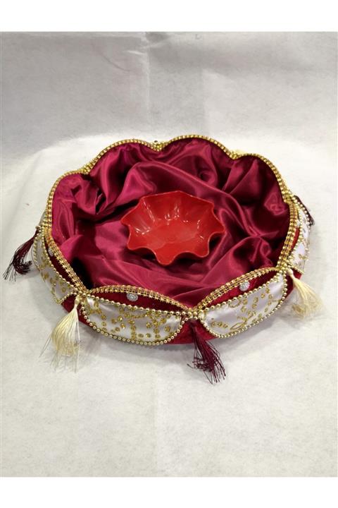 EMİR KINA Püsküllü Lale Model Kına Gecesi Tepsisi