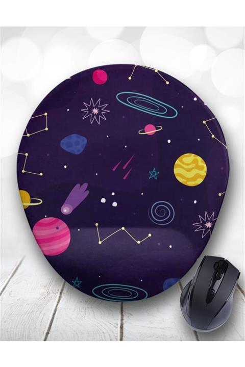 Atölye Çizgi Galaksi Uzay Bilek Destekli Mouse Pad