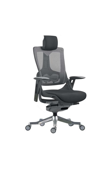 Uzay Ofis Nefil Müdür Koltuğu - Ayarlı Kolçak- Alüminyum Ayak - Siyah