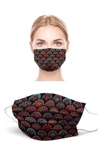 Puumask Mandala Desenli Yıkanabilir Yeni Nesil Kumaş Telli Bez Maske