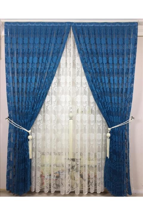 Anka Perde Fon Perde 2 Kanat Tül Fon Perde