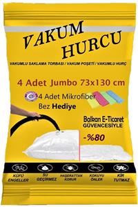 Vakum Hurcu 4'lü Set Jumbo 73x130 Cm Vakumlu Hurç - Vakumlu Poşet -