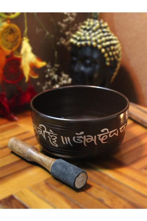 MIDIKLISHOP Siyah Meditasyon Çanı Yoga Çanı Tibet Çanağı Singing Bowl
