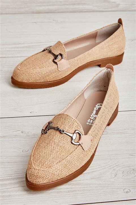 Bambi Natural Kadın Loafer K01641150028