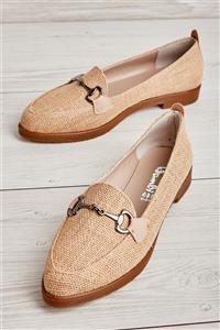 Bambi Natural Kadın Loafer K01641150028