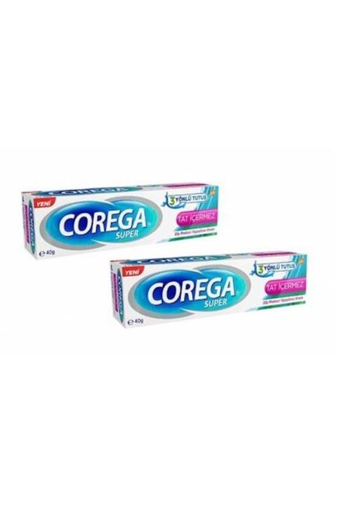 Corega Protez Yapıştırıcı Krem 40 gr Tat İçermez(2 Kutu)