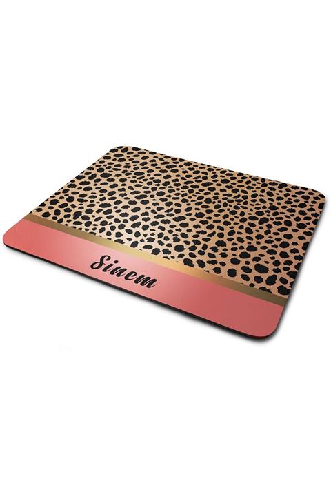 WuW Sinem Isimli Çita Desenli Kaymaz Taban Dikdörtgen Mouse Pad