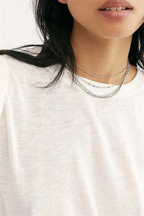 New Obsessions Gümüş Rengi Zincir Seti