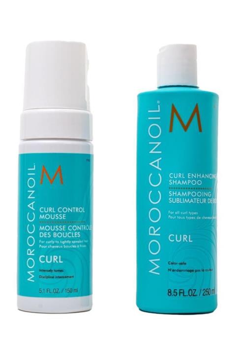 Moroccanoil Curl Control Köpük 150 ml + Curl Enhancing Şampuan 250 ml