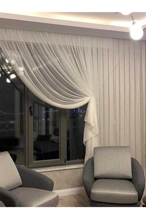 SelfStone 1 Adet Kruvaze Perde Tül Fon Toplama Halat Kordon Braçol 300cm