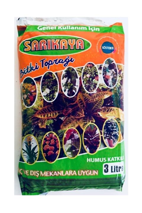 İYİBAHÇE Sarıkaya 3 Lt Çiçek Gübresi Hediyeli Bitki Toprağı Torf Humus Katkılı