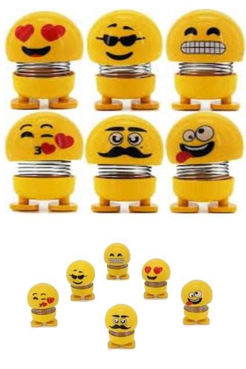 TURKAFONE 6 Adet Zıpzıp Kafalar Zıp Zıp Kafa Sallayan Emoji Torpido Süsü
