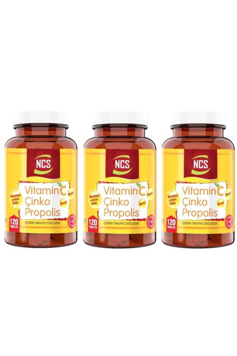 NCS Vitamin C Çinko Propolis 120 Tablet X 3 Adet Vitamin D