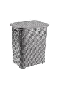 Neptün Life Tp7019 Eko Rattan Kirli Çamaşır Sepeti 45 Lt. Gri