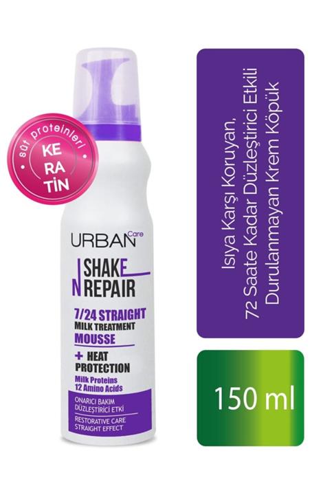 Urban Care Urban Shake N Repair 7/24 Straight Milk Treatment Mousse 7/24 Düzleştirici Etkili Bakım Köpüğü 150ml