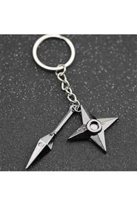 Köstebek Naruto Anahtarlık Kunai Shuriken Dart Silah Konoha Logo Anahtarlık