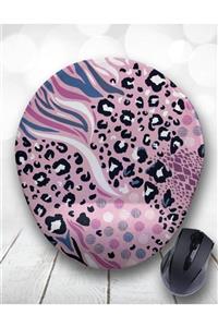 Atölye Çizgi Pink Vahşi Doğa Desenli Bilek Destekli Mouse Pad