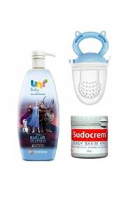 Uni Baby Unıbaby Frozen Saç Ve Vücut Şampuanı 700 Ml+sudocrem 125 Gr+meyve Süzgeci Mavi