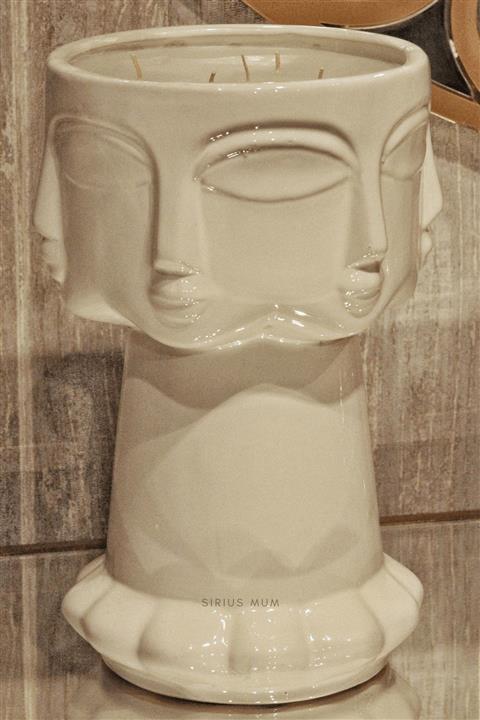 Siriusmum Büyük Adler Tarçın Kokulu Beyaz Mum