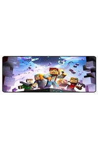 Gamingpadci 70x30 cm Minecraft Dikişli Kaydırmaz Taban Speed Ver Mouse Pad Oyuncu Gaming