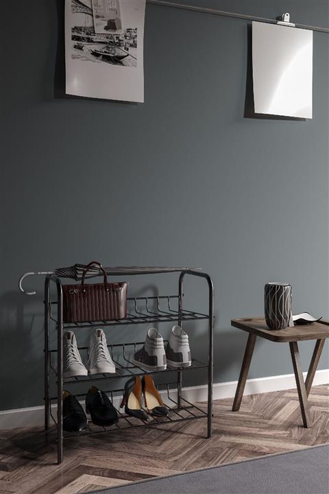 Daylight 3 Raflı Ayakkabılık Metal Ayakkabılık Çok Amaçlı Dolap