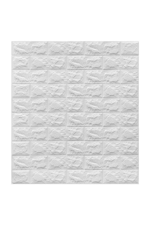 Renkli Duvarlar Nw01 Kendinden Yapışkanlı Panel Sünger Beyaz Tuğla Duvar Kağıdı Kaplama Paneli 70x77 cm