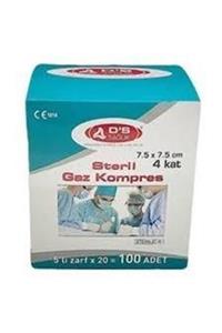 D'S Damla Sağlik Damla Sağlık 7.5x7.5 Cm Steril Gaz Kompres 100 Adet
