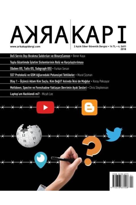 Abaküs Yayınları Arka Kapı Dergi 4.sayı 2018