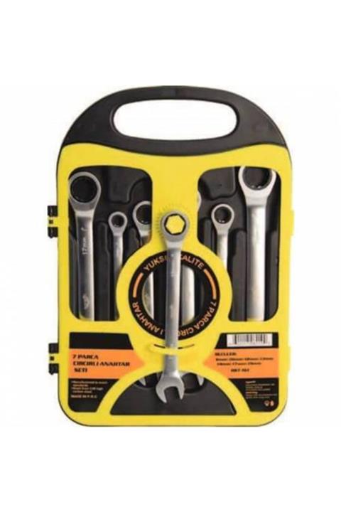 astrafix 7 Parça Cırcır Anahtar Kombine Anahtar Seti 8-19 mm Yüksek Kalite