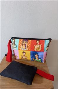 HCG TASARIM Makyaj Çantası ve  Plaj Çantası Organizer Popart Desen
