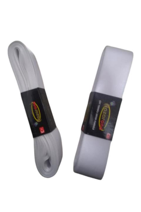 Kezban Tekstil Beyaz Saten Kurdale 3 Cm