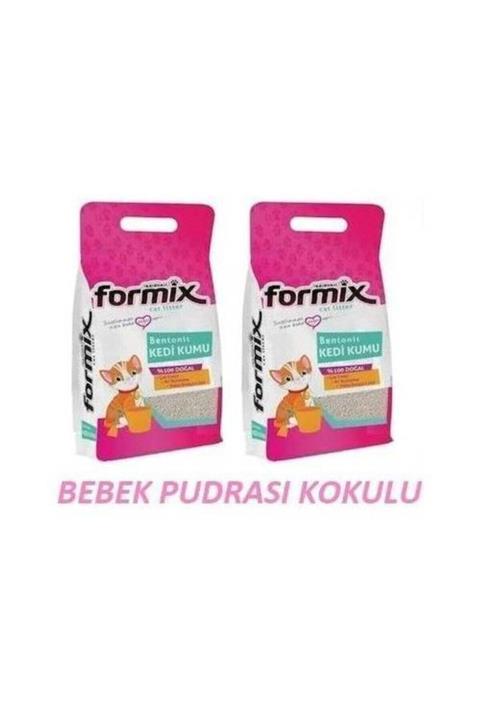 Pro Line Formix Topaklaşan Bebek Pudra Kokulu Ince Bentonit Kedi Kumu 10 Lt X 2 Adet