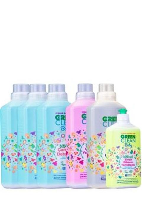 U Green Clean Green Clean Baby Çamaşır Det. 1 Lt 3 Adet Yumuşatıcı 1lt Leke Çıkarıcı 1lt Biberon Temizleyıcı 500ml