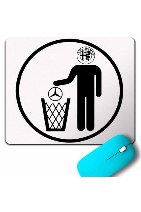 Kendim Seçtim My Favori Car Alfa Romeo Mercedesi Çöpe Atıyor Mouse Pad