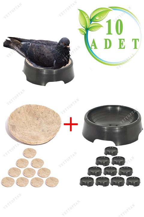 Eastland Folluk 10 Adet 10 Adet Keçe Güvercin Oval Güvercin Folluğu Ve Keçesi Yumurtalık Pigeon Yuvalık Kümes