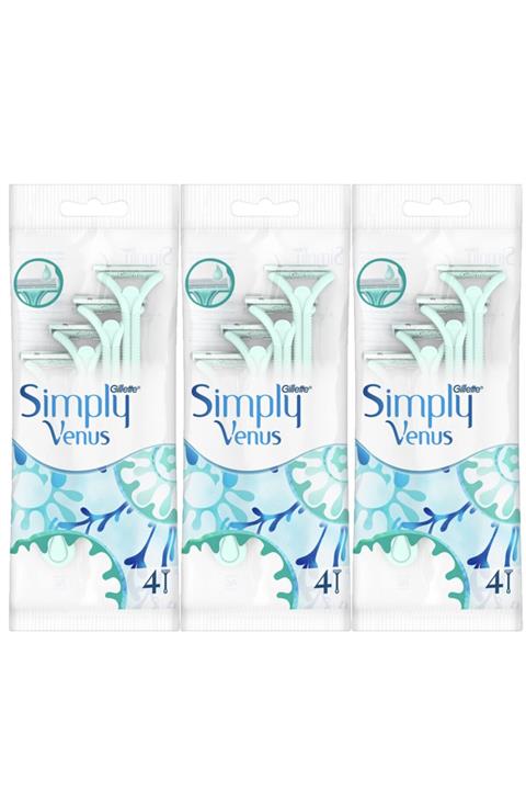 Venüs Simply Venus 2 Kullan At Tıraş Bıçağı 4'lü X 3 Paket