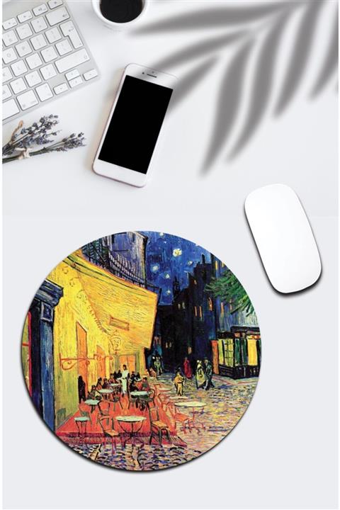 pixolog Van Gogh Cafe Terrace At Night Yuvarlak Mouse Pad 433