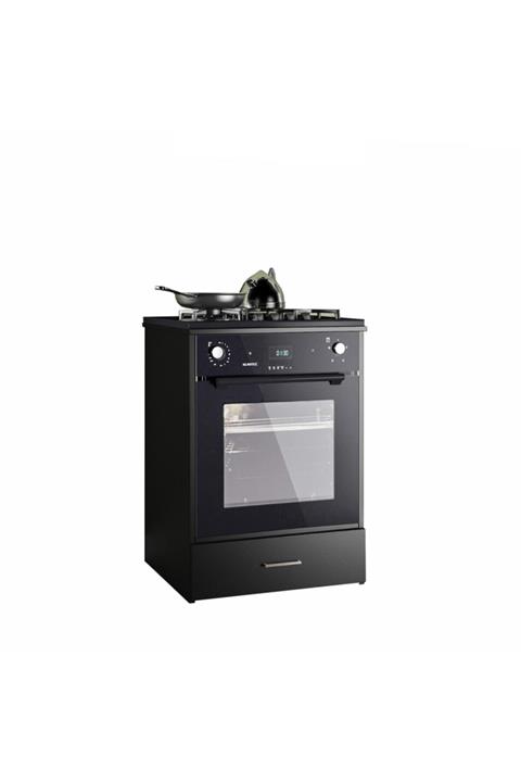 Mihenk Siyah Ankastre Modül Kapaklı Mutfak Dolabı