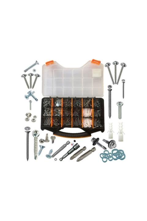 MALTEPE TEKNİK TİCARET 24 Çeşit Full Vida, Dübel, Somun Ve Pul Seti-takım Çantası - 110