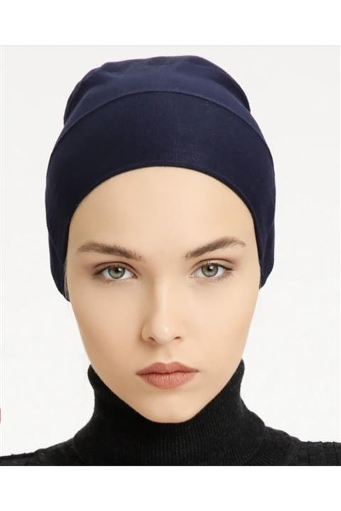 Ecardin Kadın Kaymaz Silikonlu Bone Lacivert