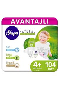 Sleepy Natural Avantajlı Bebek Bezi 4+ Numara Maxi Plus 104 Adet