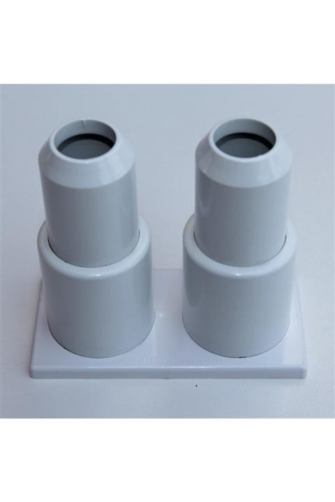 Radiva Çiftli Radyatör Boru Gizleme Kılıfı Yaylı Beyaz