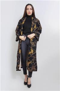 ALEXANDERGARDI Kadın Siyah Desenli Kimono b21-27805