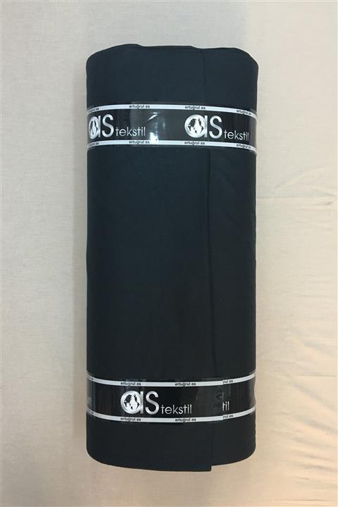 AS TEKSTİL Poplin Kumaş Siyah Süper Lüks Akfil 1 m