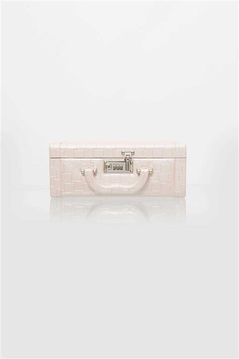 Pierre Cardin Inci Deri Şifreli Aynalı Makyaj Kutusu